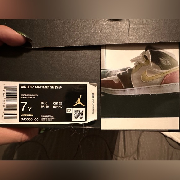 Nike Air Jordan 1 Mid Special Edition GS 'Pastel Grind' - Picture 13 of 14